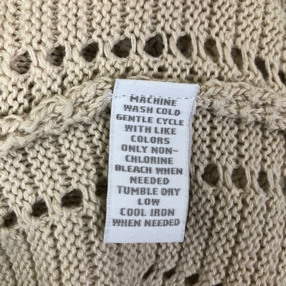 Charter Club | Petite Crochet Open Front Cardigan - Picture 6 of 7